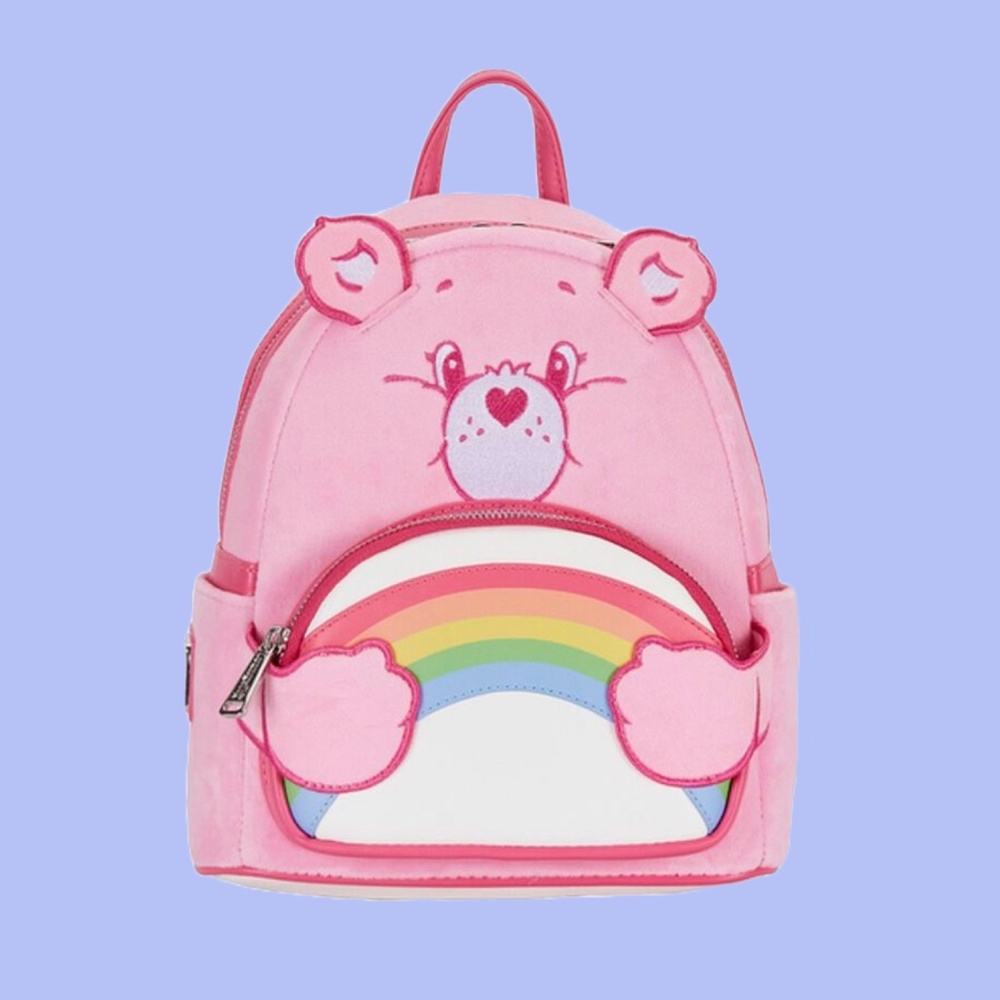 Loungefly‎ Care Bear 40th Anniversary Cheer Bear Cosplay Plush Mini Backpack